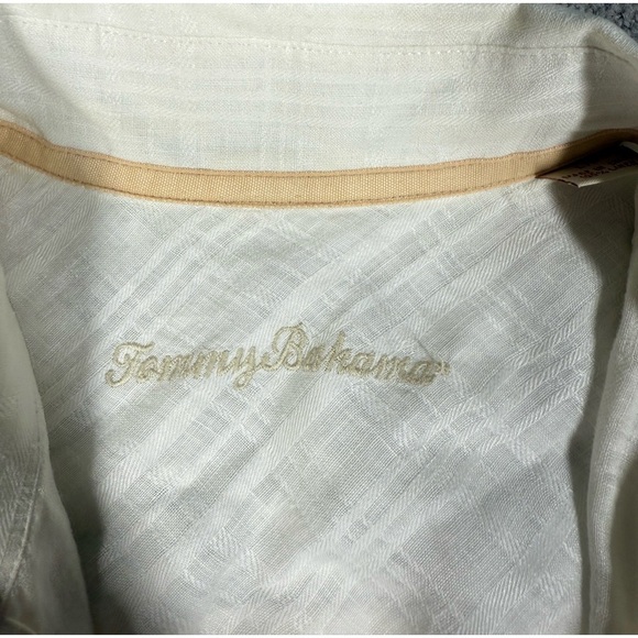 Tommy Bahama 100% Linen Button Down Short Sleeve Mens Beachie Shirt Size Large - Picture 3 of 9